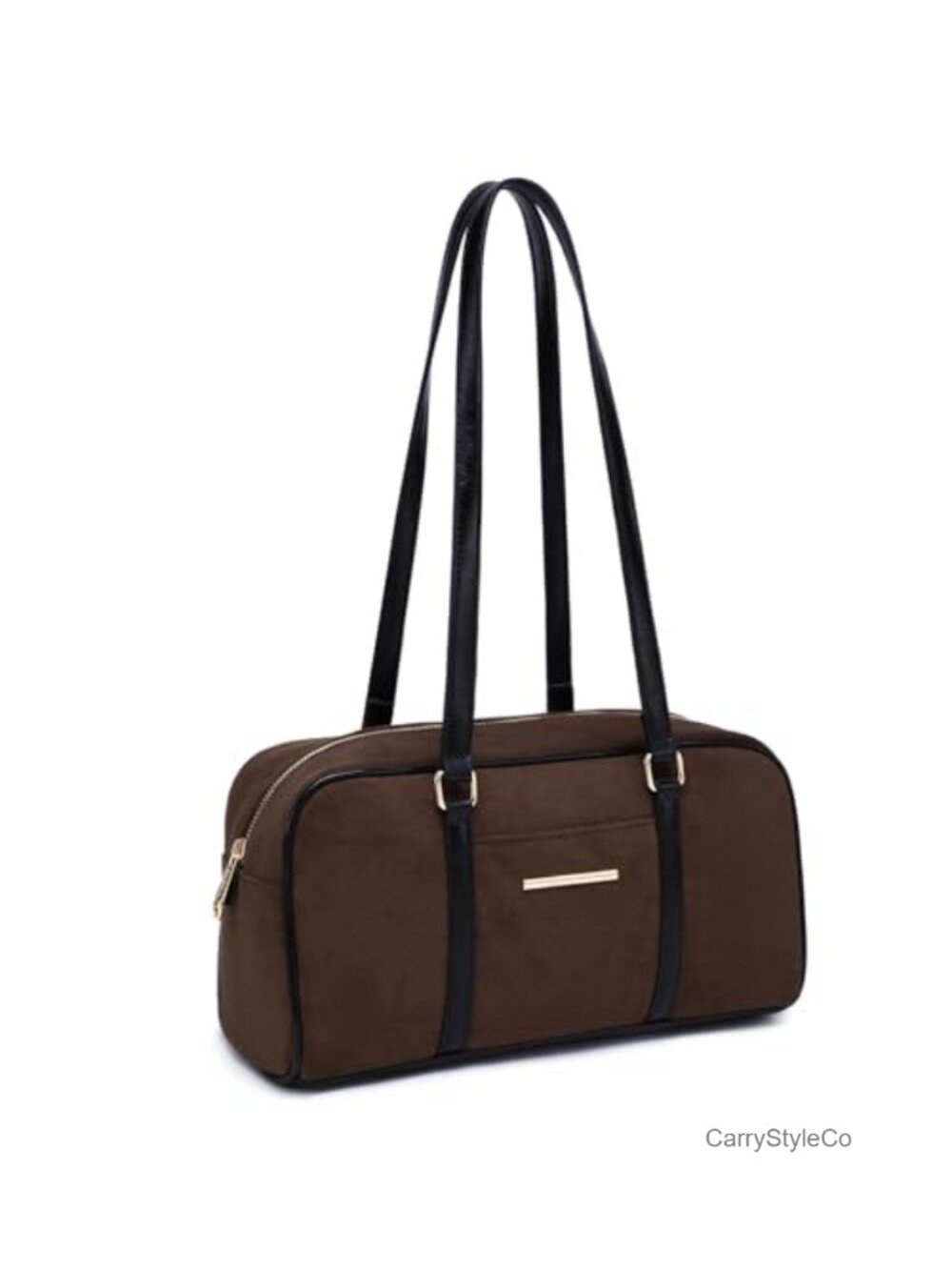 Faux Suede Hobo Satchel Shoulder Bag